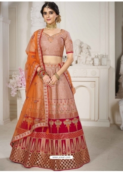 Dusty Pink Designer Bridal Wear Lehenga Choli