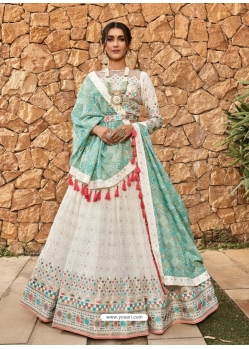 White Readymade Designer Wedding Wear Lehenga Choli