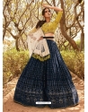 Navy Blue Readymade Designer Wedding Wear Lehenga Choli