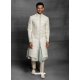 White Exclusive Readymade Designer Indowestern Sherwani