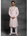 Baby Pink Exclusive Readymade Designer Indowestern Sherwani