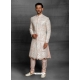 White Exclusive Readymade Designer Indowestern Sherwani