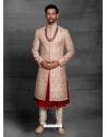 Light Beige Exclusive Readymade Designer Indowestern Sherwani