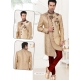 Light Beige Exclusive Readymade Designer Indowestern Sherwani