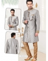 Grey Exclusive Readymade Designer Indowestern Sherwani