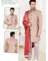 Light Beige Exclusive Readymade Designer Indowestern Sherwani