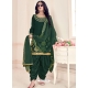 Dark Green Designer Bitalian Soft Silk Punjabi Patiala Suit