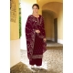 Maroon Designer Festive Wear Faux Georgette Palazzo Suit