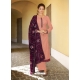 Light Red Designer Festive Wear Faux Georgette Palazzo Suit