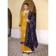 Yellow Designer Festive Wear Faux Georgette Palazzo Suit