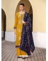 Yellow Designer Festive Wear Faux Georgette Palazzo Suit