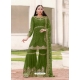 Forest Green Designer Festive Wear Blooming Georgette Sharara Suit