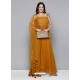 Mustard Readymade Georgette Indo-Western Suit