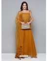 Mustard Readymade Georgette Indo-Western Suit