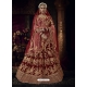 Maroon Designer Bridal Wear Lehenga Choli