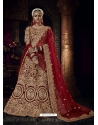 Maroon Designer Bridal Wear Lehenga Choli