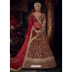 Maroon Designer Bridal Wear Lehenga Choli