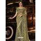 Pista Green Designer Wedding Wear Fancy Silk Sari