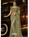 Pista Green Designer Wedding Wear Fancy Silk Sari