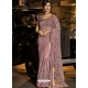 Mauve Designer Wedding Wear Fancy Silk Sari