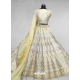 Light Yellow Designer Wedding Wear Lehenga Choli