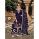 Navy Blue Designer Festive Wear Heavy Georgette Palazzo Suit