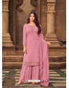 Pink Designer Festive Wear Heavy Georgette Palazzo Suit