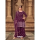 Purple Designer Festive Wear Heavy Georgette Palazzo Suit