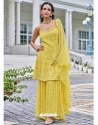 Yellow Readymade Pure Viscose Georgette Palazzo Suit