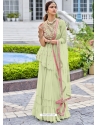 Pista Green Readymade Pure Viscose Georgette Palazzo Suit