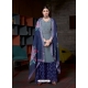 Grey Designer Pure Natural Crepe Palazzo Suit