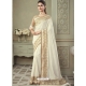 Off White Designer Wedding Wear Shadow Silk Sari
