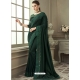 Dark Green Designer Wedding Wear Shadow Silk Sari