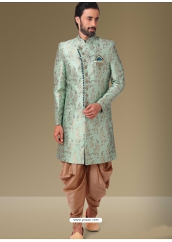 Aqua Mint Exclusive Readymade Designer Indowestern Sherwani