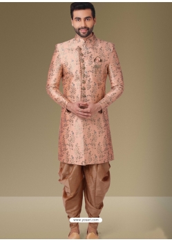 Light Orange Exclusive Readymade Designer Indowestern Sherwani