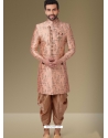 Light Orange Exclusive Readymade Designer Indowestern Sherwani