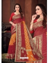 Multi Colour Designer Wedding Wear Georgette Sari