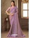 Mauve Designer Wedding Wear Sari