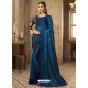 Dark Blue Designer Wedding Wear Sari