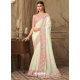Off White Designer Wedding Wear Sari