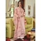 Baby Pink Designer Pure Maheshwari Viscose Silk Palazzo Suit