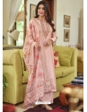 Baby Pink Designer Pure Maheshwari Viscose Silk Palazzo Suit