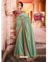 Sea Green Designer Wedding Wear Sari