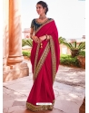 Rose Red Designer Wedding Wear Sari