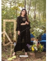 Black Readymade Designer Faux Georgette Palazzo Suit