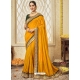 Yellow Designer Silk Wedding Wear Sari