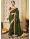 Mehendi Designer Silk Wedding Wear Sari