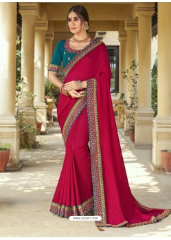 Rani Designer Chinnon Georgette Wedding Wear Sari