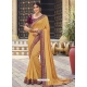 Cream Designer Chinnon Georgette Wedding Wear Sari