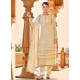 Cream Designer Viscos Bemberg Georgette Palazzo Suit